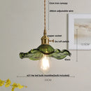 GobekUsa Green Flower Glass Pendant Light - Modern Kitchen Bar Restaurant Hanging Lamp