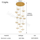 GobekUsa Lotus Leaf Chandelier: Modern Nordic Design for Living Room, Bedroom, Attic.