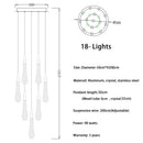 GobekUsa Crystal Tear Drop Ceiling Chandelier LED Pendant Light Fixture