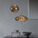 GobekUsa Glass Pendant Lights: Modern LED Ceiling Chandelier for Bedroom & Bathroom