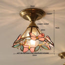 GobekUsa Butterfly Glass Tiffany LED Ceiling Light - Nordic Modern Copper Lamp
