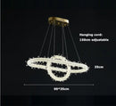 GobekUsa Crystal Flower LED Chandelier: Elegant Round Pendant Light for Dining & Living Room