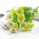 GobekUsa Daisy Bouquet Green Plant Synthetic Flowers Set for Home Decor & Weddings