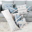 GobekUsa Blue Geometric Double Cushion Cover for Home & Car Decor