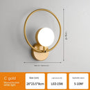 GobekUsa Glass Ball LED Wall Lamp Modern Light Luxury Home Decor Fixture