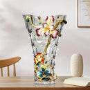 GobekUsa Crystal Glass Vase: Modern Light Luxury Enamel Living Room Decor