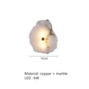 GobekUsa Elegant Marble LED Wall Sconce, Copper Finish, Art Deco Style
