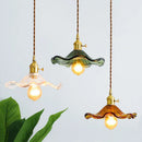 GobekUsa Brass Glass Lotus Leaf LED Pendant Lamp: Nordic Minimalism for Living, Dining, Bedroom