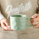 GobekUsa 400ml Ceramic Coffee Mug with Round Handle, Home Drinking Cup