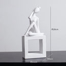 GobekUsa Abstract Resin Sculpture Modern Desk Decoration Minimalist Figures Ornaments