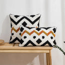 GobekUsa Ethnic Style Black Tassel Cushion Cover for Modern Home Sofa Décor