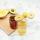 GobekUsa Bamboo Lid for Glass Cup with Straw Hole - Durable Drinkware Accessory