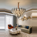 GobekUsa Gold Crystal Chandelier Lighting for Living Room