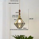 GobekUsa Blue Glass LED Pendant Light Fixture - Nordic Modern Hang Lamp
