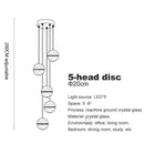 GobekUsa Crystal Ball LED Chandelier for Modern Living Room & Bedroom décor