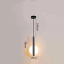 GobekUsa Black Ring Pendant Lamp Dimmable LED Ceiling Hanging Light