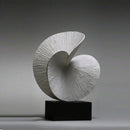 GobekUsa Golden Ring Black and White Striped Abstract Resin Figurines Home Decor