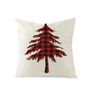 GobekUsa Christmas Elk Pillowcase 45x45cm Farmhouse Red Letter Design