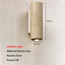 GobekUsa LED Outdoor Wall Lamp Wabi-sabi Style Courtyard Stone Lights for Garden
