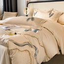 GobekUsa Cotton Embroidery Bed Linens Set: Full-Queen-King Size, Sheet, Duvet Cover, Pillowcase