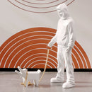 GobekUsa Banksy Dog Walker Resin Statue: Trendy Street Art Figurine for Home Office Decor