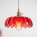 GobekUsa Brass Glass LED Pendant Lamp for Cafe Bar Restaurant Bedroom Loft