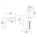 GobekUsa Bidet Spray Gun Set Kit with Hot and Cold Hygienic Shower for Bathroom and Toilet