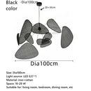 GobekUsa Black Rattan Ceiling Chandelier for Elegant Indoor Lighting