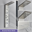 GobekUsa Black Massage Jet Rainfall Shower Panel with Temperature Display 5 Modes