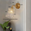 GobekUsa Clear Glass LED Wall Lamp Pull Chain Switch Modern Luxury Home Decor