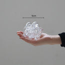 GobekUsa Glass Coil Wound Ball Ornament: Hand-made, Geometric, Transparent, Home Decoration