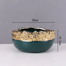 GobekUsa Golden Edge Succulent Flower Pot Vase - Indoor Ceramic Planter Pot