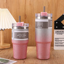 GobekUsa Coffee Cup Thermos with Straw - Hot Drink Heat Preservation Mug