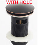 GobekUsa Brass Pop Up Sink Drain - Antique Brass Gold Black Bathroom Basin Waste