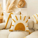 GobekUsa Geometric Tufted Tassel Cushion Cover - Modern Boho Sofa Decor