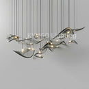 Nordic Lotus Leaf Art Glass Pendant Light