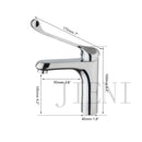 GobekUsa Brass Long Handle Basin Faucet Mixer Tap Deck Mount Chrome Polished