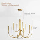 GobekUsa French Style Black Pendant Light Chandelier - Luxury LED Ceiling Lamp