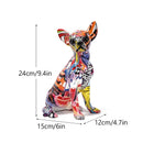 GobekUsa Chihuahua Dog Sculpture Resin Statue Pop Art Modern Home Decor
