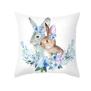 GobekUsa Easter Rabbit & Eggs Pillowcase: Festival Home Decor Flower Bunny Print Cushion Cover