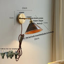 GobekUsa LED Walnut Wood Wall Sconce with Pull Chain Switch