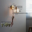 GobekUsa Crown Glass LED Wall Lights Brass Switch Stair Fixtures