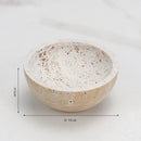GobekUsa Beige Travertine Sphere Incense Burner - Natural Marble Stone Religious Ornament