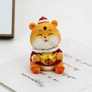 GobekUsa Lucky Tiger Figurine | New Year Fortune Symbol Home Decor Miniature