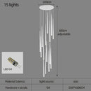 GobekUsa Conical Chandelier Stair Lamp Modern Simple Villa Restaurant Kitchen Bedroom Bar Lighting
