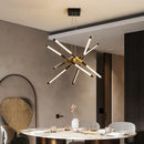 GobekUsa Dimmable LED Ceiling Chandelier, Modern Interior Lighting for Dining Room, Bedroom, Living Room