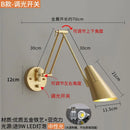 GobekUsa Adjustable Swing Arm LED Wall Lamp Touch Sensor Sconce Lights