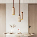 Wabi-Sabi Yellow Marble Stone Pendant Light