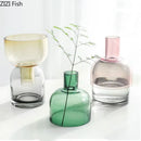 GobekUsa Glass Vase Hydroponics Flower Pots for Desk Decoration and Floral Arrangement