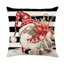 GobekUsa Christmas Santa Claus Linen Pillowcase - Sofa Cushion Cover, Decorative Living Room Pillow Cover